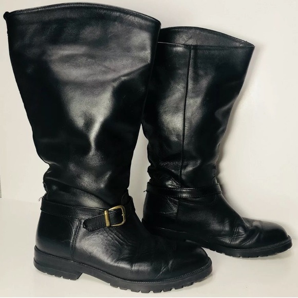 Leather Equestrian Riding Boots 7m Made In Canada - Picture 5 of 8